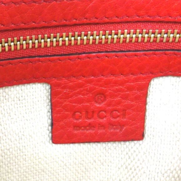 Gucci 2way Soho Handbag Red Gold Hardware - Picture 10 of 11